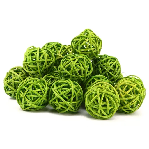 12 Pieces Wicker Rattan Balls Decorative Vase Fillers for Craft, Party, Wedding Table Decoration, Baby Shower