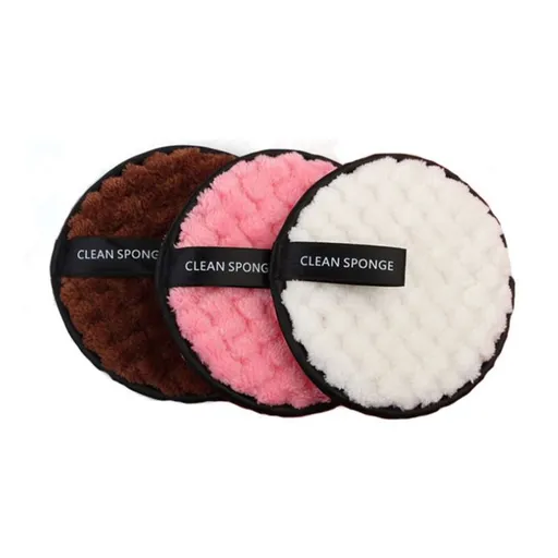Reusable Soft Makeup Remover Pads for All Skin - 3 pack Microfiber Face Rounds Wipes Heavy Mascara Eye Shadow Facial Cleansing