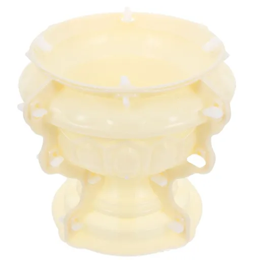 DIY Flower Pot Mold Plastic Beige for Unique Ornament Making