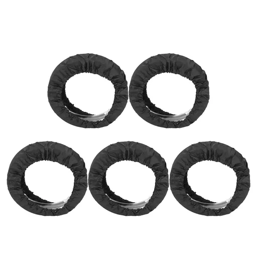 Baby Stroller Wheels Cover Oxford Fabric Dirtproof 5 Piece Black