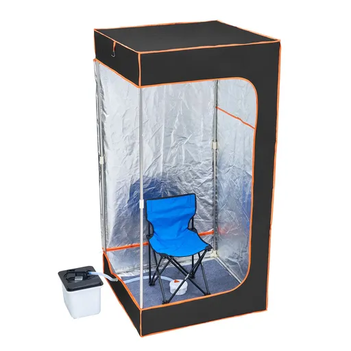Portable Steam Sauna Tent Full Size 2000W Personal Sauna Blanket W/ Chair,880 x 880 x 1780 mm
