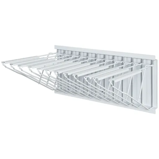 Wall Mount Blueprint Storage Rack Blueprint Holder with 12 Pivot Brackets