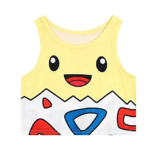 Hod Health & Home Pocket Monster Crop Tops - Tan - Togepi