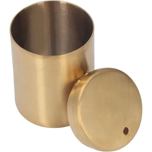 Toothpick Holder, Stainless Steel Toothpick Holder Dispenser Pocket Toothpicks Holder Round Metal Toothpick Storage Box for Table, Restaurant, Travel (Gold)