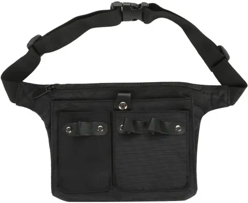Hairdresser's Bag - Hairdresser's Belt Bag - Hairdresser's Scissor Bag - Canvas - 34*18 cm - For combs, clips - Black