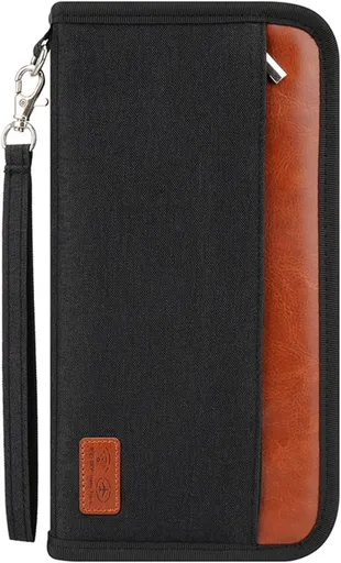Travel Passport Wallet Family Passport Holder Documents Organizer with RFID Blocker for Men & Women