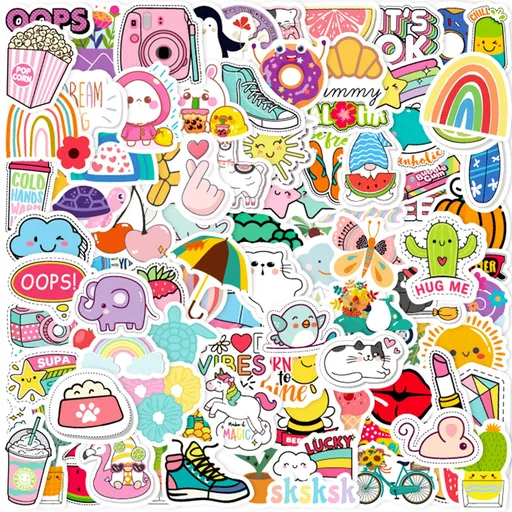 100 Pcs Stickers for Kids, Water Bottle Stickers,Stickers for Laptop Skateboard School Classroom Teacher