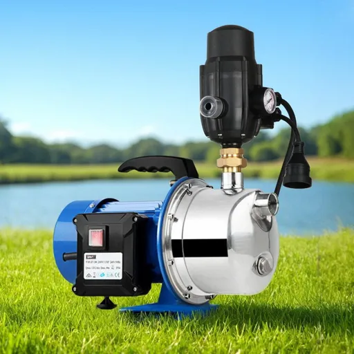 Giantz Garden Water Jet Pump High Pressure 1100W Tank Rain Farm Irrigation Black