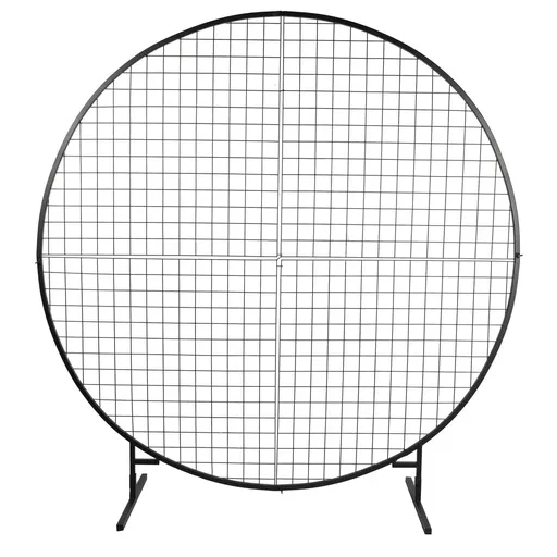 Sturdy Circular Flower Wall / Event Stand 200cm Diameter (Black Frame)