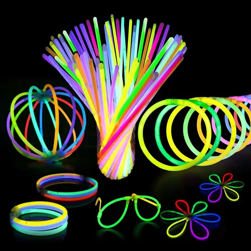 50Pcs- Glow in The Dark Eye Glasses Kit/Party Supplies tri Bracelets- Necklaces & More-12 Hours Glow Party Pack for Kids- Party