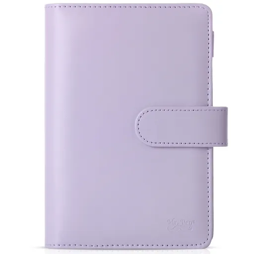 Binders, A6, Purple, Leather Notebook Cover, Composition Notebook Cover Refillable, Leather Ring Binder, Refillable Notebook Binde