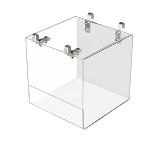 Hanging Bird Bath Cube Bird Bathtub Bath Shower Box Bowl Cage Accessory for Little Bird Canary Budgerigar Parrots Crested Myna Cockatiel Lovebird Parakeet Bath (Small)