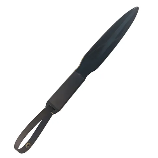Black Handle + Black Lanyard Heavy-Duty Dog Training Pry Stick for Large Breeds, 35 cm