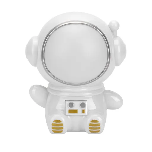 Night Light 3 Modes LED Colorful Cute Astronaut Appearance USB Port Bedside Night Lamp for Bedroom Dormitory White