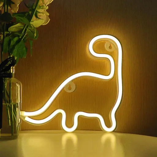 Dinosaur Neon Sign Led Light Wall Decoration Room Decor Cute Night Light Gift Children Kids Girl Gift Birthday Party Light