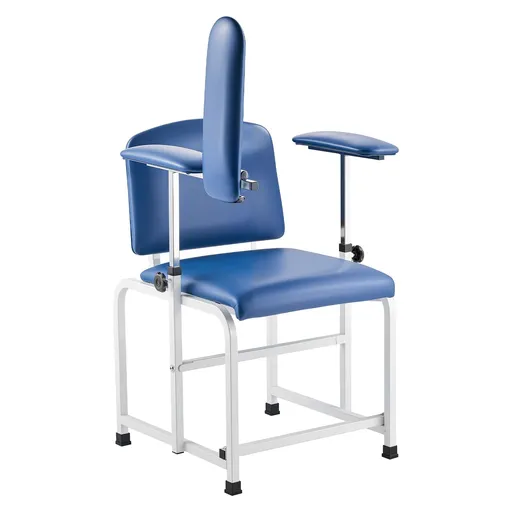 Phlebotomy Chair Adjustable Armrests 181KG Soft Seat Easy-to-Clean PVC Leather