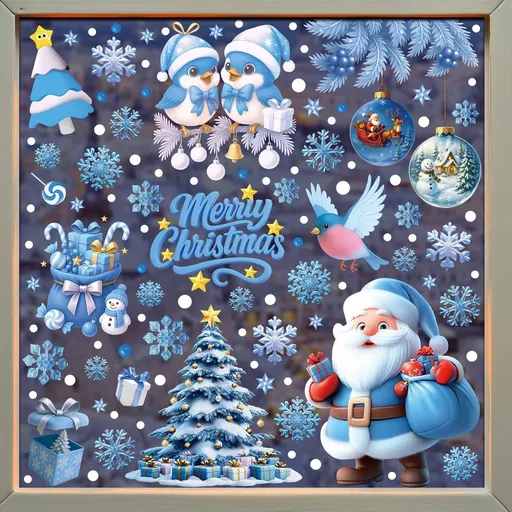 4 Styles Christmas Window Stickers Pack-02