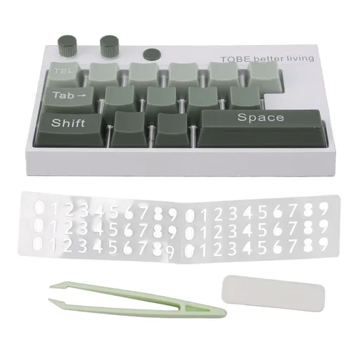 Mechanical Keyboard Ornaments Decoration Luminous Display with Number Stickers for Home Desktop Office Green