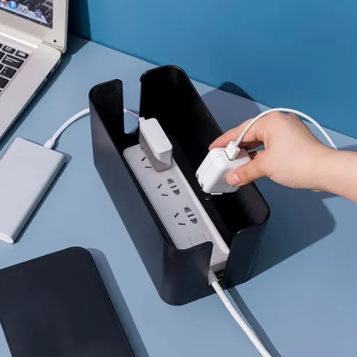 Power Strip Cover Box, Large 40Cm Cable Management Box, Power Strip Cover And Tv Cord Organizer, Neat Home Office And Entertainment Setup