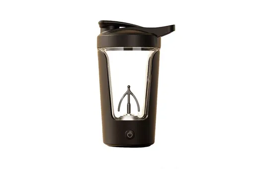 Electric Shaker Bottle USB Rechargeable Protein Mixer Cup Auto Blending Mug - Black