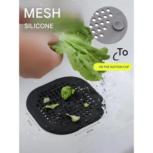 Silicone Sink Strainer for Kitchen & Bathroom – Black