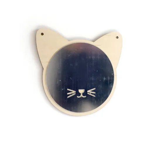 Plastic Kids Mirror for Wall - Kids Safety,Hanging,Acrylic,Non-Glass and Unbreakable - Cat Decoration Mirror for Kid's Playroom