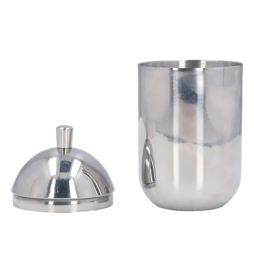 Cotton Swab Holders 304 Stainless Steel Light Luxury Dustproof Cotton Swab Canisters with Lid for Home Bathroom