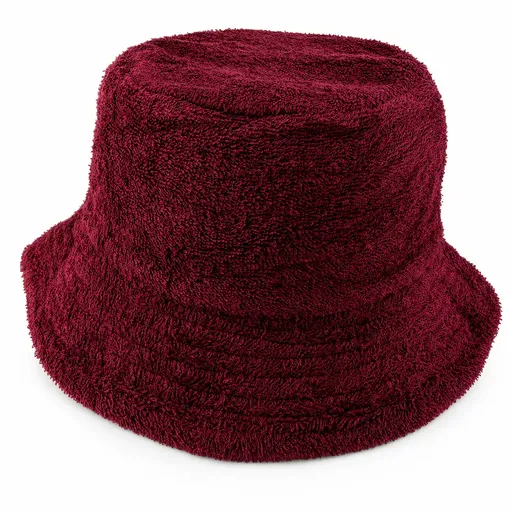 Terry Towelling Bucket Hat Daggy Fishing Camping Retro Aussie Lad Cap - Maroon