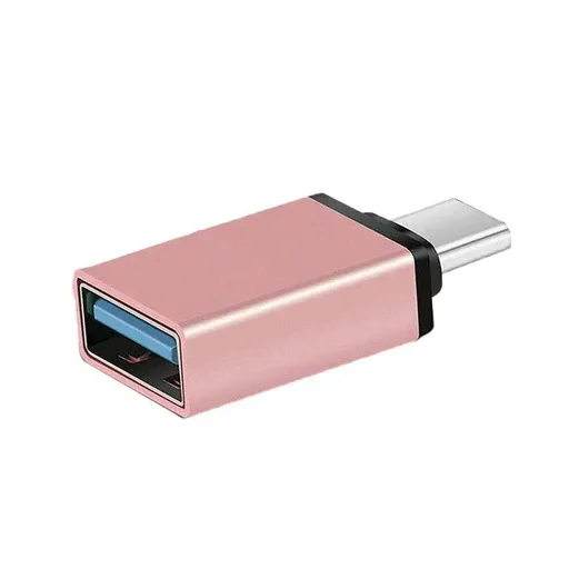USB Type-C to USB 3.0 Adapter OTG Converter for Phone Tablet Laptop - Rose Gold