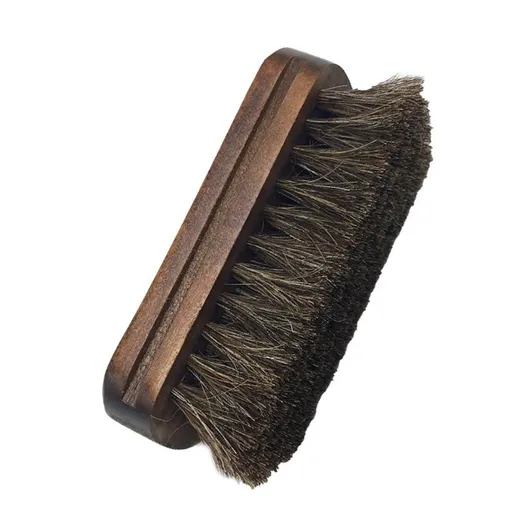 Classic Shoe Shine Brush- Leather Footwear Polish Horse Hair Brush-Horsehair Polishing Brush for Leather