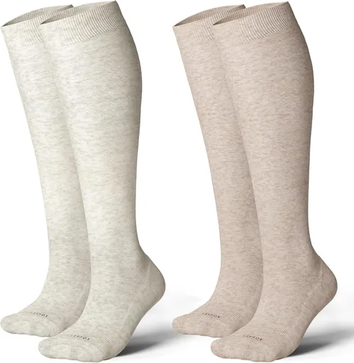 Cotton Compression Socks for Women&Men 20-30mmHg Knee High Cute Support Sock for Nurses Pregnancy Travel