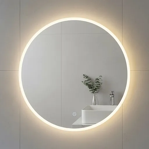 60cm LED Wall Mirror Bathroom Mirrors Light Decor Round