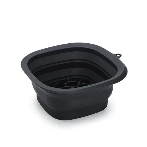Black Collapsible Silicone Face Ice Basin | Portable Cold Therapy and Beauty Tool | Multi-Use Facial Spa