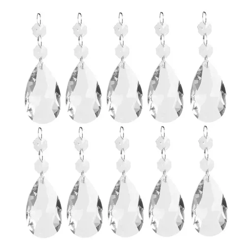20 Pcs Clear Crystal Chandelier Prism Pendants, Hanging Ball Pendants Made of Glass, 38 mm