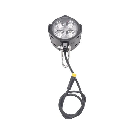 Ebike LED Headlight Accessories 36V 48V Lamp 3pin Built-in Horn Front Light 4 Bulbs for Electric Scooters Bicycles
