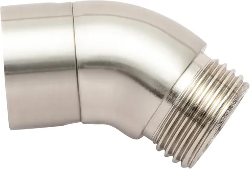 Shower Head Elbow Adapter, Brushed Nickel All Metal Handheld Shower Head Elbow Adapter Shower Arm Angle Adapter 135 Degrees