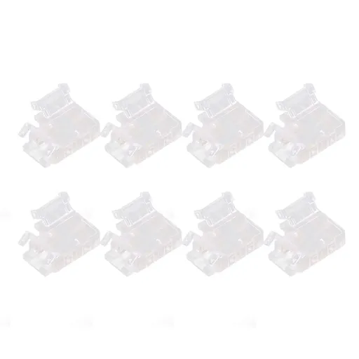 Strip Light Connector 2 Pin Solderless L Shape Seamless Terminal Extension Corner Connector for 10mm COB LED Light 8pcs