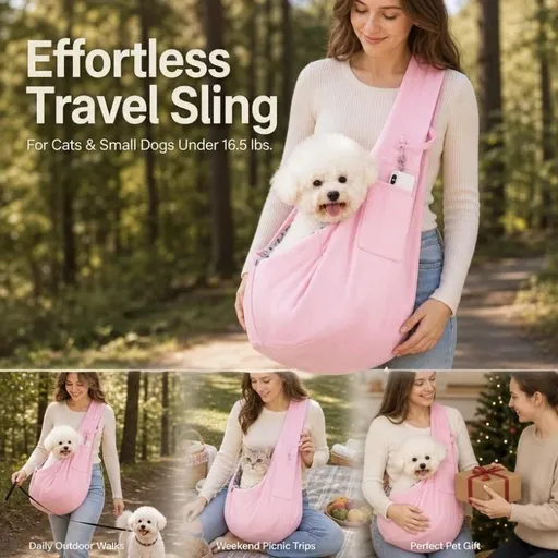 Solid Color Cat Carrier Up To 16.5lbs, Bright Red With Phone Pocket, Bold Eye-Catching Carry Bag