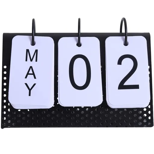 Home Decor Vintage Decor Metal Desk Calendar Iron Desktop Perpetual Calendar Vintage Monthly Weekly Year Planner Standing