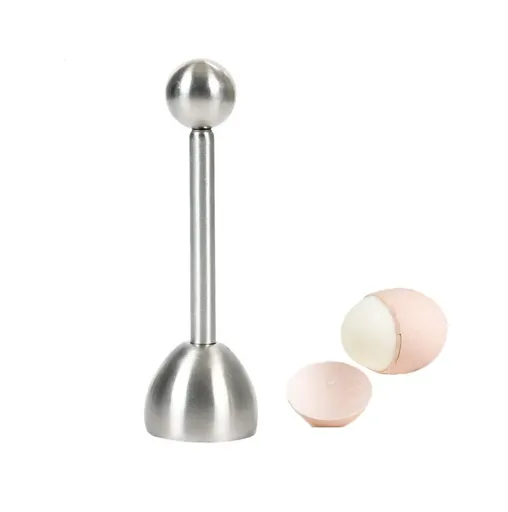 Egg Cracker Topper Cutter for Soft Boiled Eggs Stainless Steel Shell Remover Separator Kitchen Tool