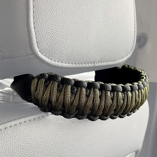 Headrest Grab Handles Universal Grip Handles,Passenger Support Handles for Jeep Wrangler,Ford Bronco,Toyota,Tacoma,Trucks,SUV,Cars,2Pack (Black&Olive)