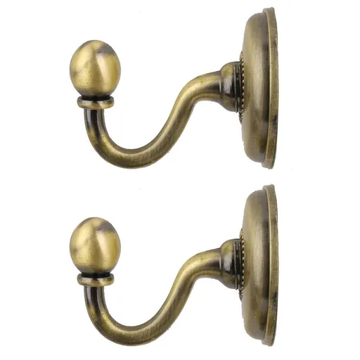 Organization And Storage 2x Metal Curtain Holdback Wall Tie Back Hooks Hanger Holder Window Curtain Hooks Khaki