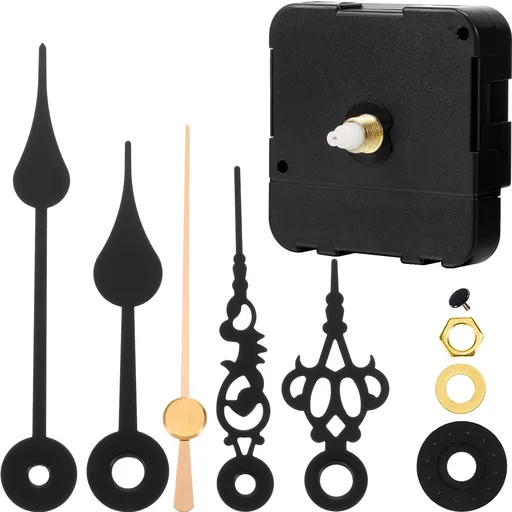 3pc Clock Movement Mechanism Battery Operated Repair Parts Replacement with Pairs of Short Hands