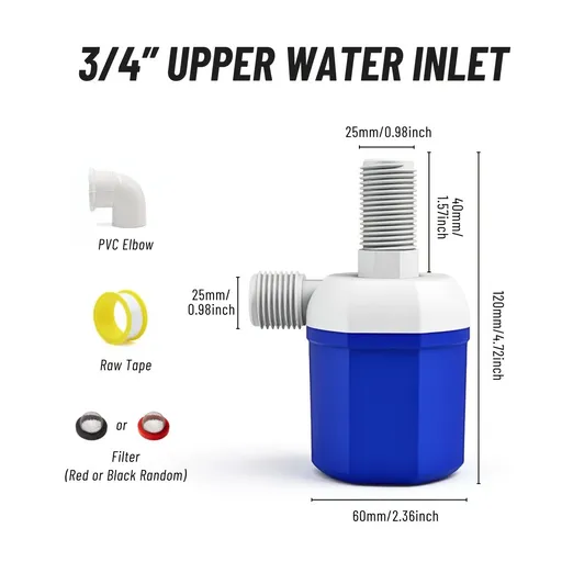 Independent Packaging Float Valve That Automatically Stops Water Flow And Controls Water Replenishment 3/4" Upper water inflow