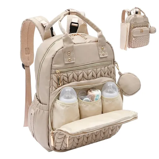 Diaper Bag Backpack Stylish Baby Diaper Bag Waterproof Travel Backpack with Changing Pad Stroller Strap Insulated Pockets