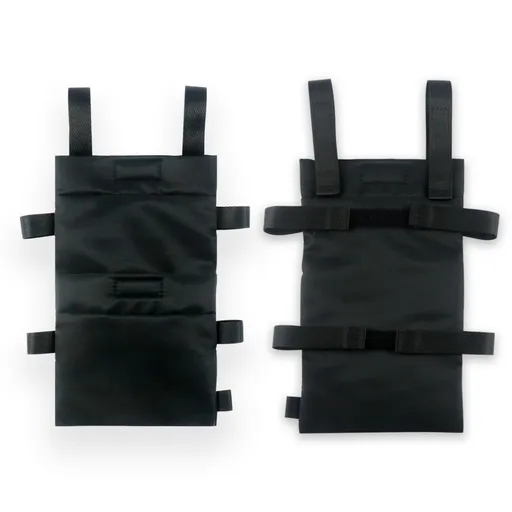 Large Capacity Accessories Storage Pouch Organizer Bag with Drink Holder and Multiple Pockets, Universal Waterproof Crutches Bag, Underarm Crutches Attachment (Black,oniy bag)
