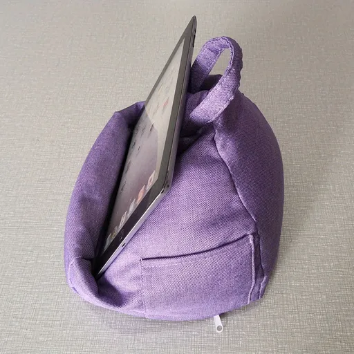 Light Purple Cone-Shaped Portable Tablet Stand, Universal Holder for Devices Up to 11”, Ergonomic Stand for Drawing Reading Video Watching Lazy Use
