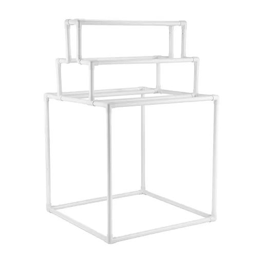 8 Bar Freestanding PVC Towel Rack Outdoor Pool Towel Holder Stand for Hot Tub Bathroom Spa White