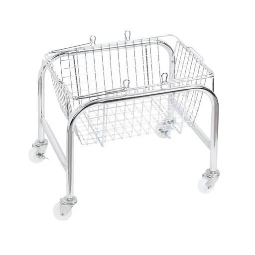 Storage Basket Convenient High Load Bearing Capacity for Bedroom Kitchen Dormitory Supplies Plastic Rolling Wheel + Storage Basket