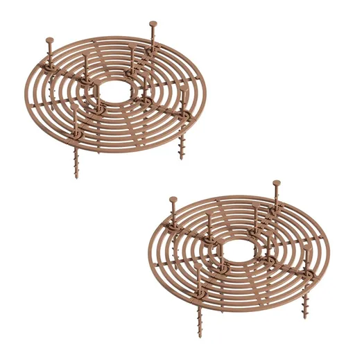 2 Pack Plant Protection Grids, Anti-Dig Pot Covers to Keep Cats from Soil and Protect Indoor Plants, Brown
